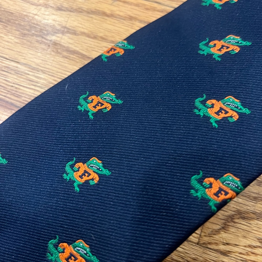 FSU Navy Blue Gator Emblem Men's Tie